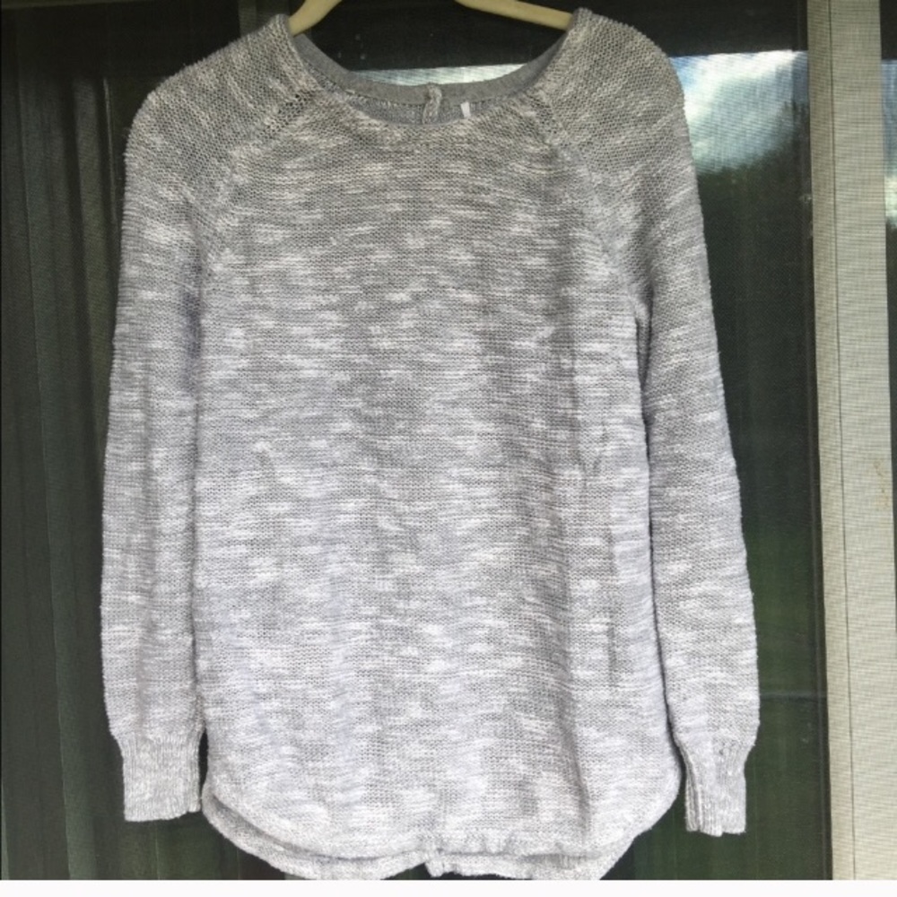 Gray knit sweater